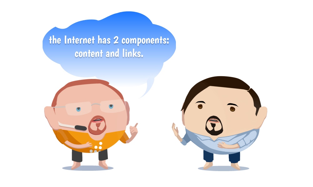 Image of The Internet has 2 components: content and links
